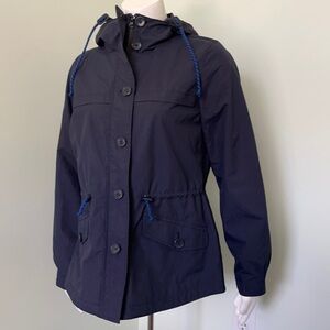 J. Crew Navy Blue Rain Coat NEW size XS